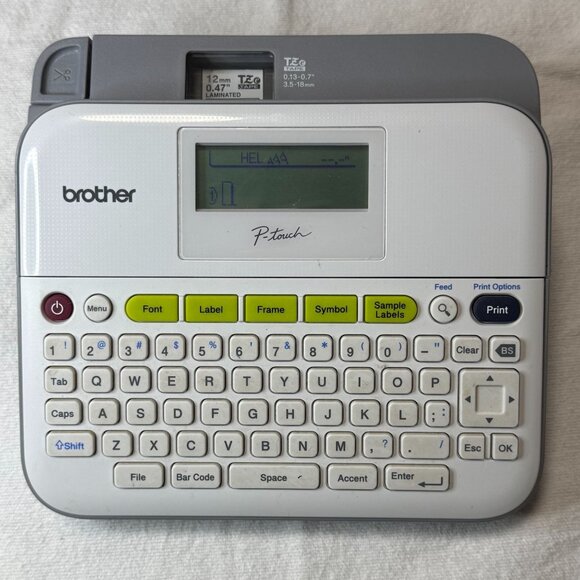 Brother P-Touch PT-D400 Label Maker with24.99 Keyboard Gray/White TESTED - Picture 1 of 11